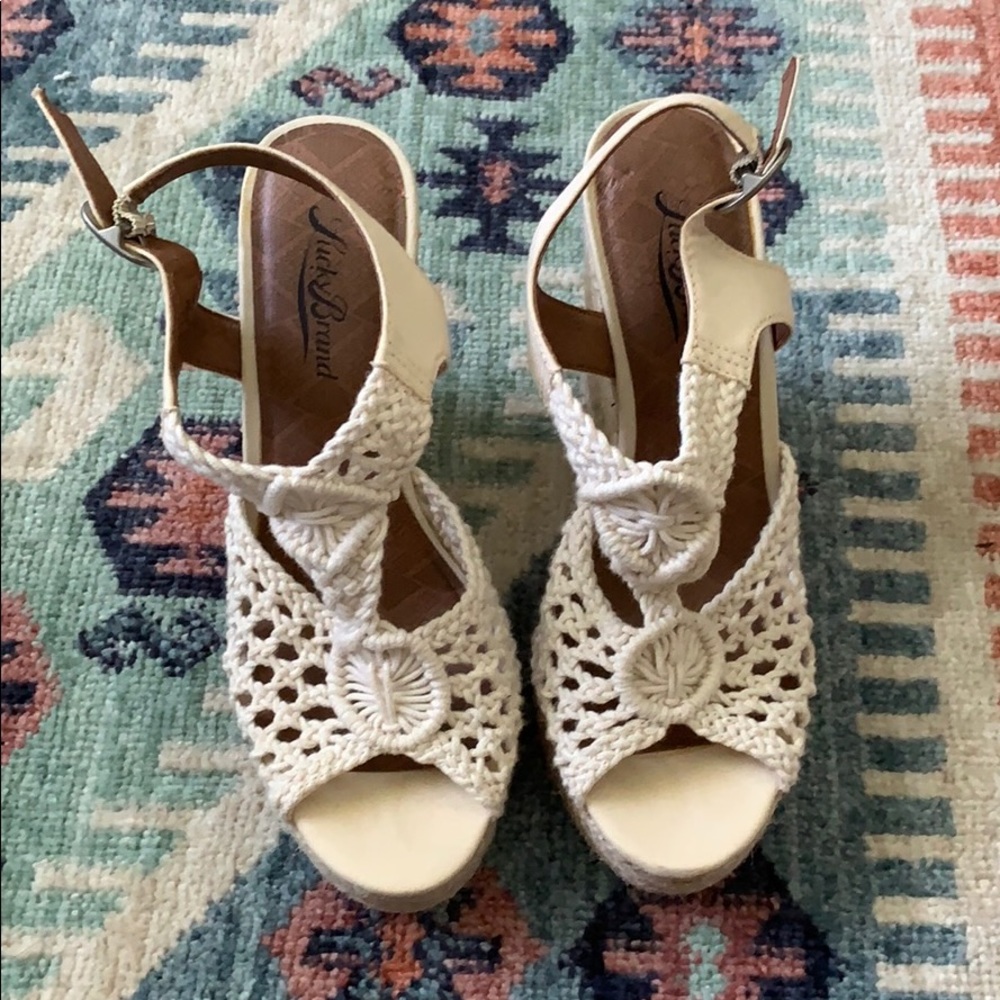 Lucky Brand Crochet Wedges